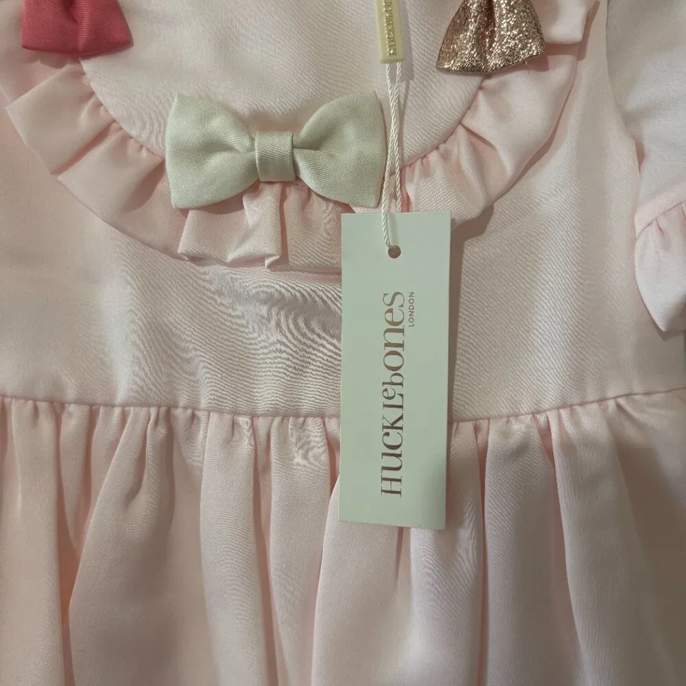 NWT Hucklebones Silk Bow Dress - 4Y